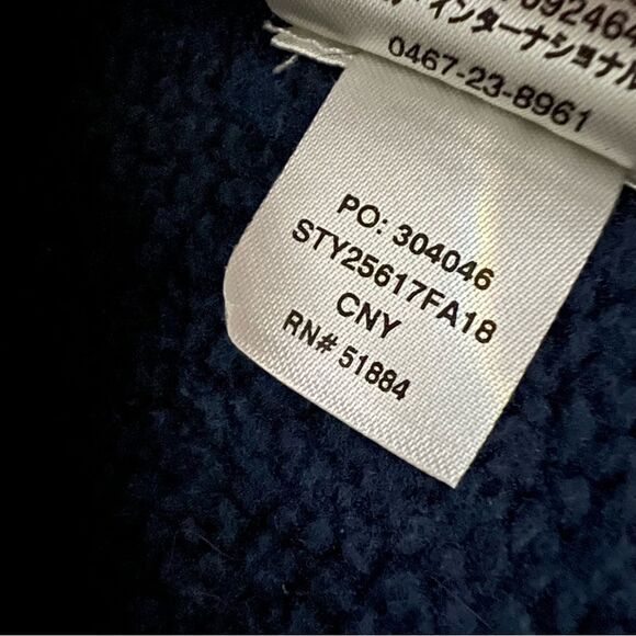Patagonia Better Sweater 1/4 Zip Navy Blue  Slim Fit Wool Blend Health Logo XS - Picture 10 of 10